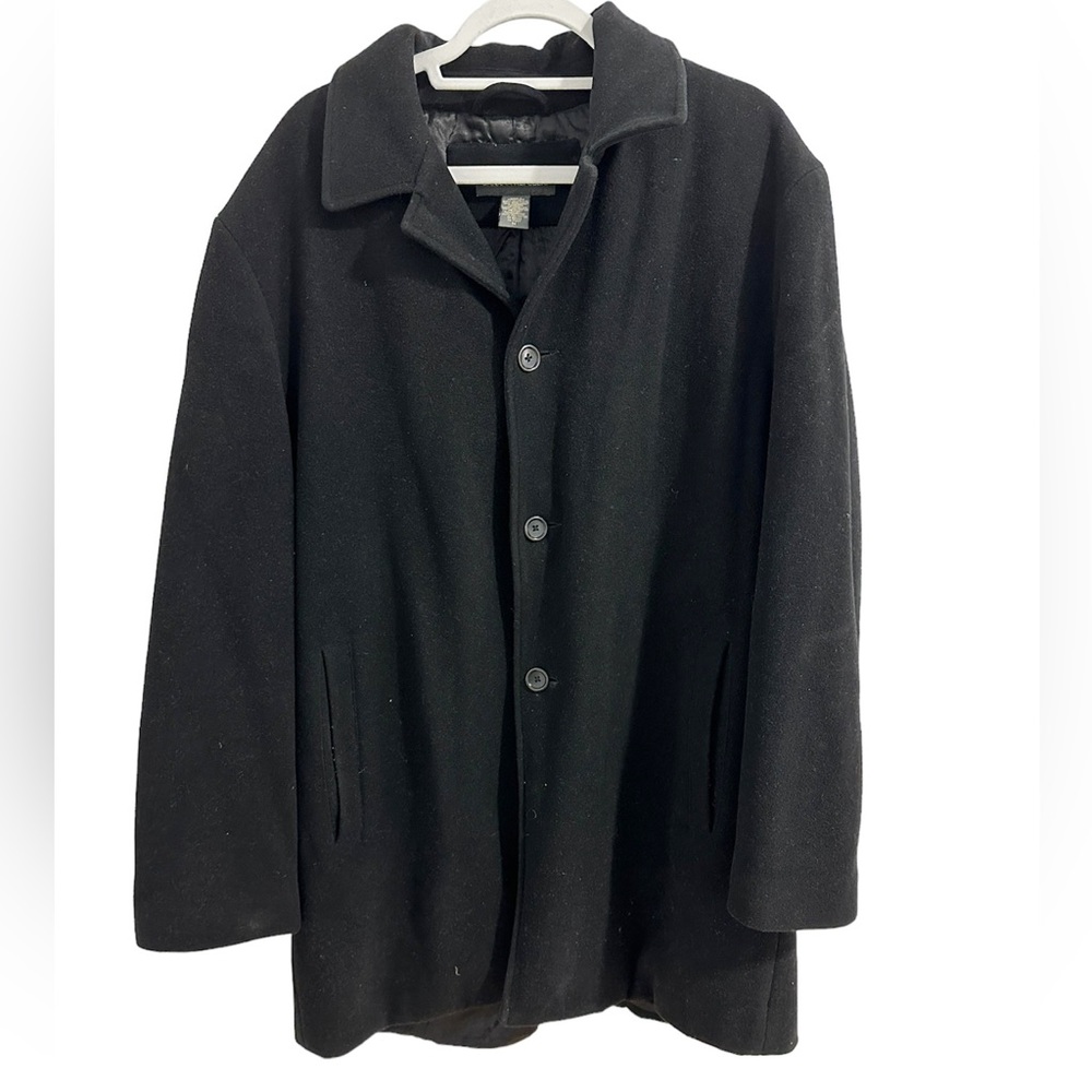 VINTAGE Banana Republic Men’s Black Wool Pea Coat Size M